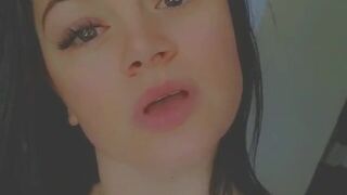 Busty Klara jerking close up