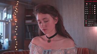 minty_mind Olesya in a chair demonstrates a rich pussy masturbation