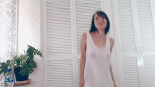 PussycatMoz cute schoolgirl fucks pussy with phallus