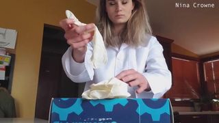 Nina Crowne slut babe caresses huge tits