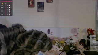 thicc_witch curve with a hanging chest caresses the vagina