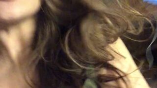 akadanidaniels hot babe fucks herself with glass dildo