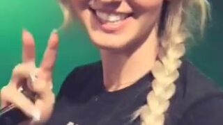 Kayleigh Coxx aka kayleighcoxx84 naughty brunette fucks with a dildo