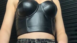 Mistress Karina busty mare caresses pussy