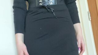 Mistress Karina cute lady undresses in front of the camera