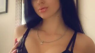Mistress Karina dark haired babe fucks pussy