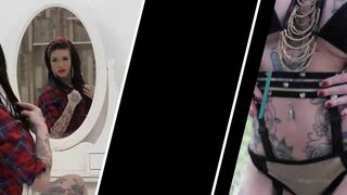 Megan Inky aka inky real caresses pussy through panties