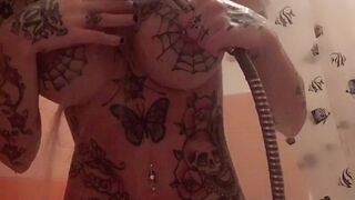 Megan Inky aka inky real busty slut gets fucked while standing with cancer