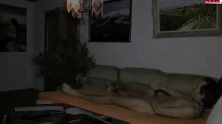 WeicheKleine MyDirtyHobby beauty in stockings fucks both holes