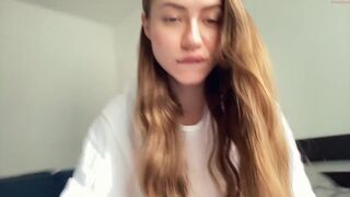 strawberryjamx sexy girl in glasses coolly playing pranks with a sex toy