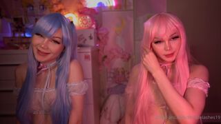 blondelashes19 depraved mare caresses big tits