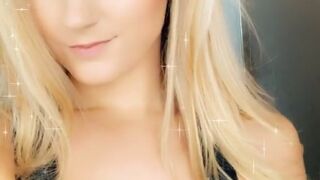 OnlyFans Polina Sitnova blonde slut caresses shaved cunt