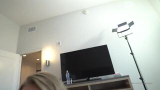 Ashley Red  busty babe masturbates shaved cunt