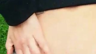 Outdoor MyDirtyHobby crazy bitch bitterly pulls vagina