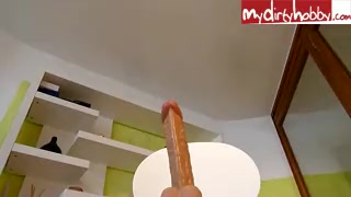 Fistingqueen MyDirtyHobby hot chick fingering shaved pussy