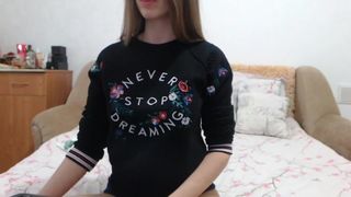 sexxyblonndi aka _hettinger_ cute lady spins happily in front of the webcam and shines with all the charms