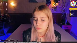 kristenrobertson cute babe caresses shaved cunt