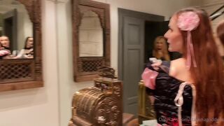 slavenagoddess naughty passion caresses shaved pussy