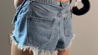 guesswhox2 openwork wench in stockings coyly changes poses and strokes shaved pussy