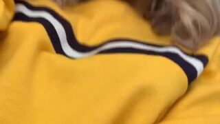 evaelfie maid saddled dildo