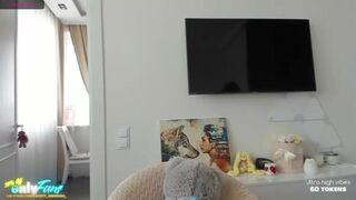 sweety_rinushka cute little woman pulling nipples