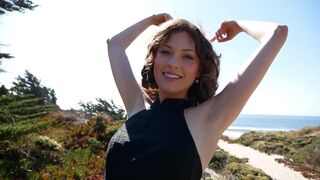 AnnaBlossom the insistent babe caresses her charms