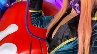 AdrianaChechik playful nipple fucking sex toys