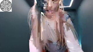 8a8y_nura appetizing slut furiously shoves vegetables in her cunt