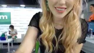 emmastarseed Olesya in a chair demonstrates a rich pussy masturbation