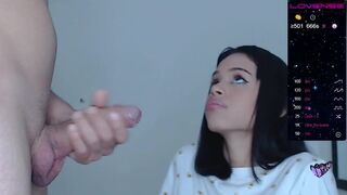 kalinuby old private show with cum on tits