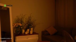 _la fluffy nipple jumps on strap-on