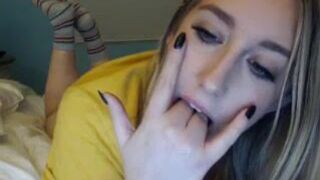 theaphrodite petite redhead model fucks with a rubber toy