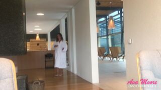 avamoorex teasing his gap with her middle finger