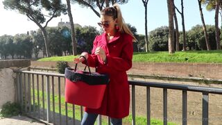 mistressiside  bitch in stockings gets squirt