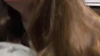 British_Teens cute confused lustfully communicates in fries