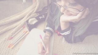Brenna Sparks aka brennasparks  sexy babe dancing striptease