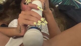 naomi woods White-haired Shmara posing in lingerie