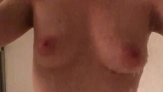 kikAlison Rey Sexy krala undresses and caresses boobs