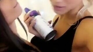 gwen singer Appetizing mare jerking her pussy with a phallus