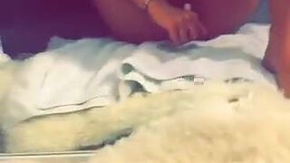 gwen singer caresses his magnificent body