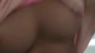 dillon harper Busty brunette sucks dildo