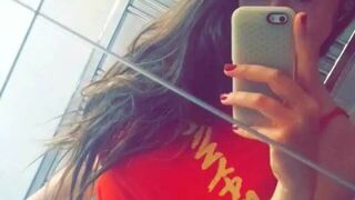 cherubesque Busty babe massages pussy