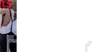 Holly Peers onlyfans teasing his gap with her middle finger