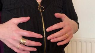 BoltOnWife (@boltonwife) onlyfans Black-haired lady erotically undressed