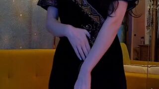 Aella Girl onlyfans Harsh woman caresses her breasts