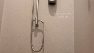 JasminX onlyfans Crazy chick masturbates both holes