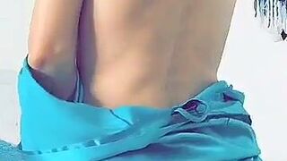 blakelybunny Cute blond sterlet dabbles with a dildo