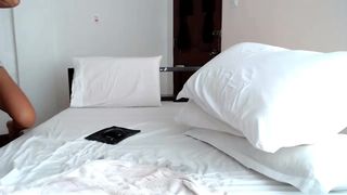 allforshow93 girl with tight booty undresses completely