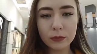 Miracle blonde woman gently masturbates pussy