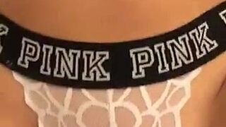 Morgan Lux Busty doll caresses juicy twat